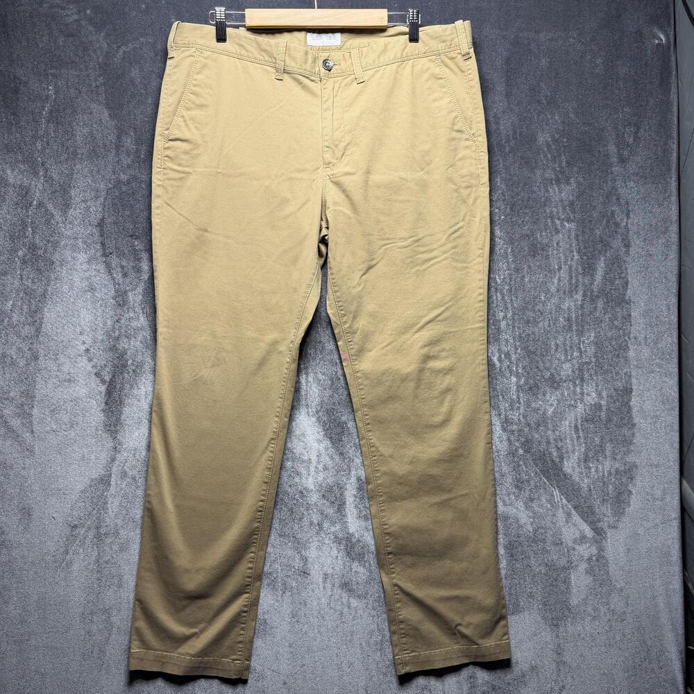 Express Hayden Skinny Fit Pants Mens 38x32 Beige Stretch Chino Khakis Twill